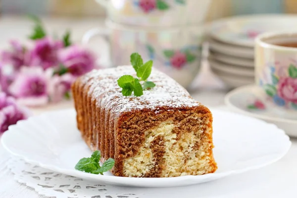 Bolo de mármore caseiro — Fotografia de Stock