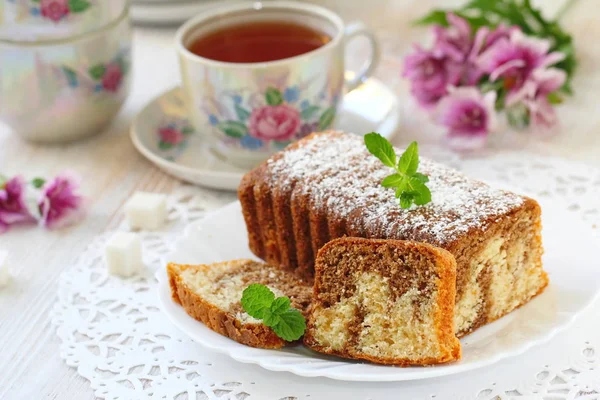 Bolo de mármore caseiro — Fotografia de Stock