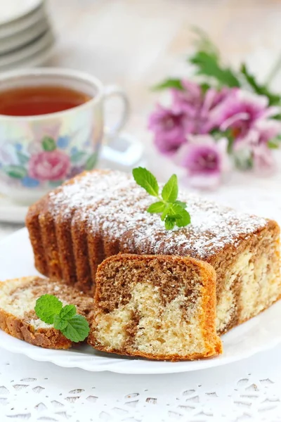 Bolo de mármore caseiro — Fotografia de Stock