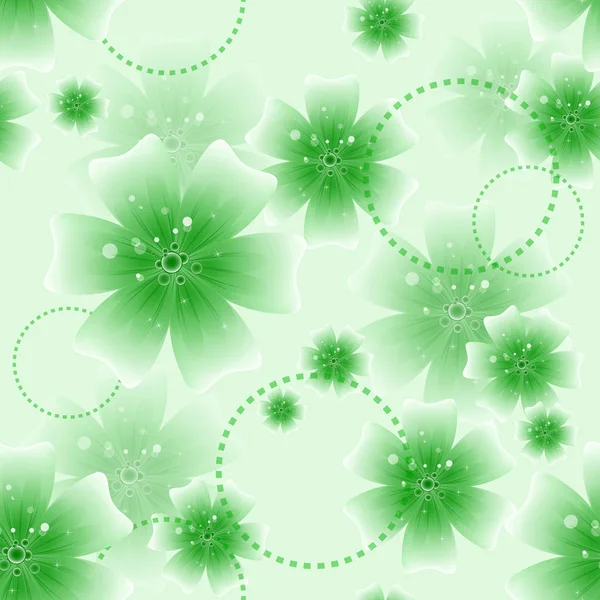 Απρόσκοπτη μοτίβο με floral στολίδι — Διανυσματικό Αρχείο
