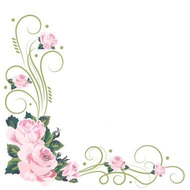 Pembe Güllü Vintage çerçeve