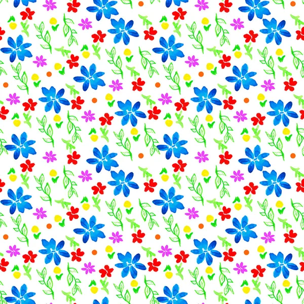 Watercolor floral seamless pattern — Stock Photo, Image