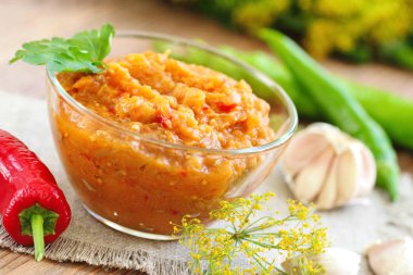 Sebzelerin yapılmış ev yapımı havyar