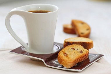 Çilek ve kahve ile ev yapımı kurabiye bisküvi