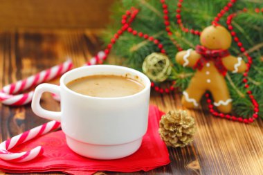 Noel tatlılık ile kahve