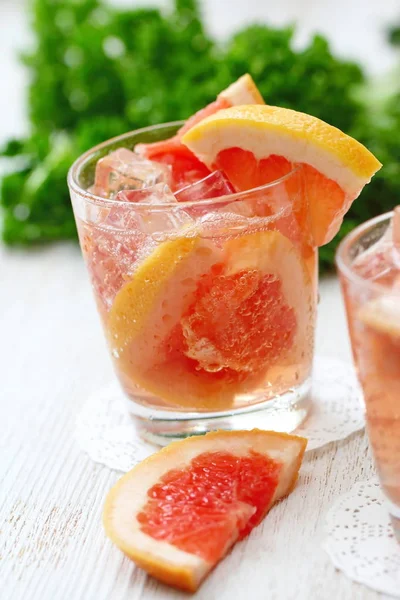 Bebida Refrescante Coquetel Toranja Coquetel Desintoxicação Com Fruta Fresca — Fotografia de Stock