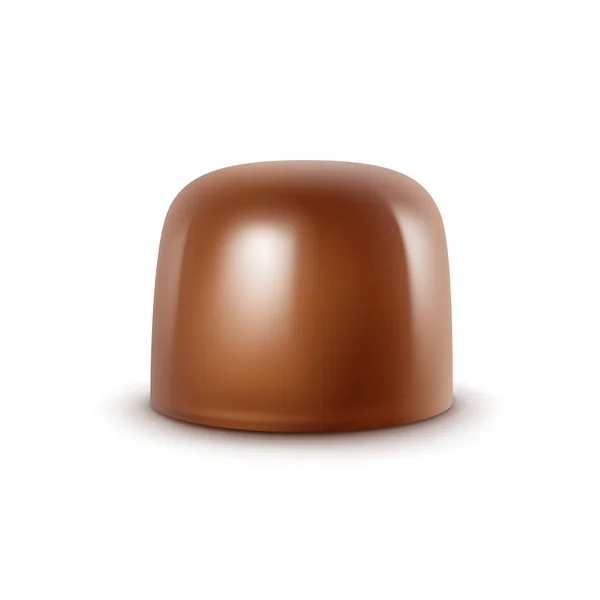 Beyaz arka plan üzerinde gerçekçi sütlü çikolata şeker izole vektör — Stok Vektör