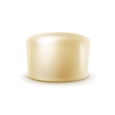 Arka plan üzerinde gerçekçi beyaz sütlü çikolata şeker