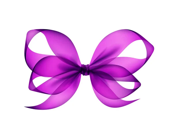 Violeta púrpura transparente arco vista superior aislado — Vector de stock