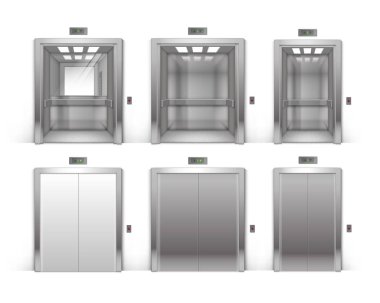 Açık kapalı Metal ofis binası Asansör kümesi