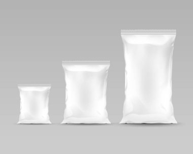 Dikey dizi plastik folyo Çantalar farklı boyut izole kapalı