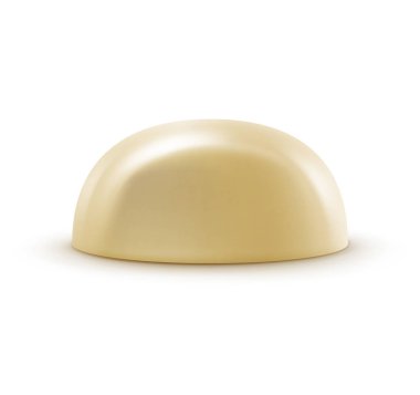 Gerçekçi beyaz sütlü çikolata şeker izole üzerinde arka plan