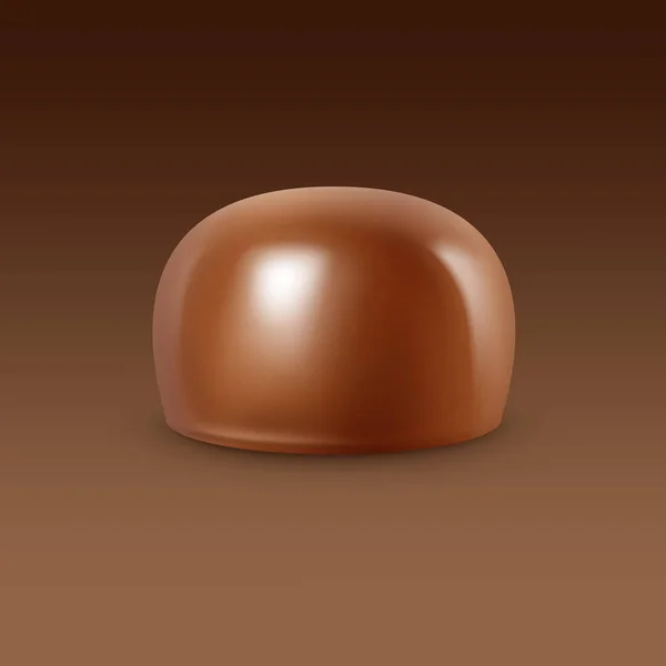 현실적인 밀크 초콜릿 사탕 절연 벡터 — 스톡 벡터