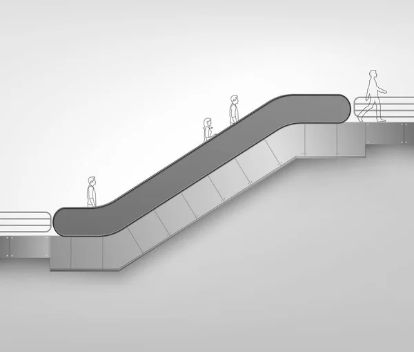 Escalera moderna vectorial sobre fondo blanco — Archivo Imágenes Vectoriales