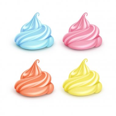 Renkli krema Cupcakes için ayarla