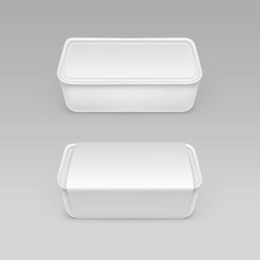 Boş gıda plastik kutusu kap dondurma için