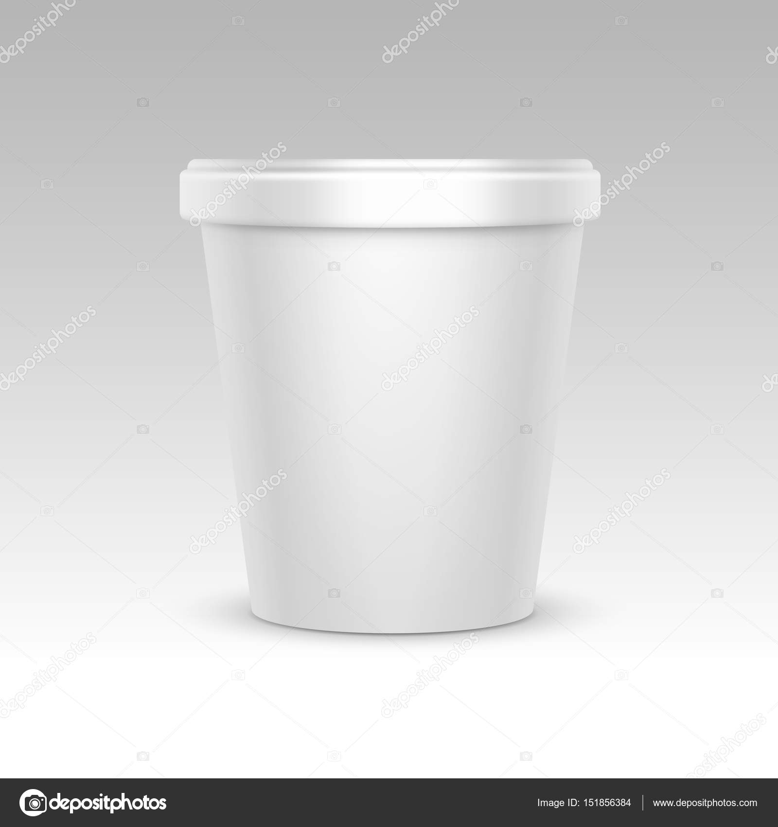 White Food Plastic Tub Bucket Container With Handle For Dessert, Yogurt, Ice  Cream, Sour Sream Stock Vector by ©Mr.Pack 48004897