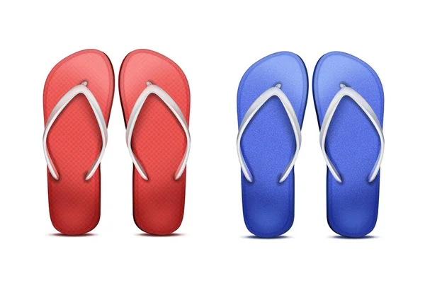 Two pair of flip-flops — Stock Vector