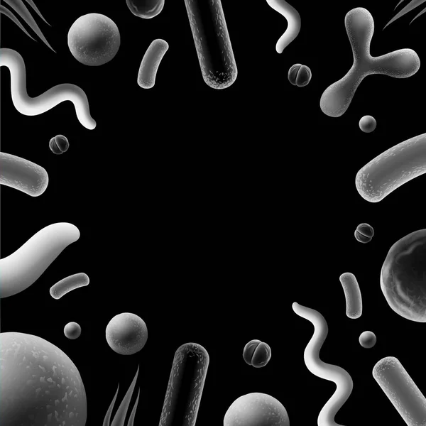 Sel bakteri yang berbeda - Stok Vektor