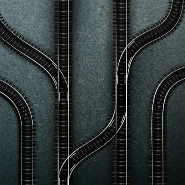 Порожній залізничних колій — стоковий вектор