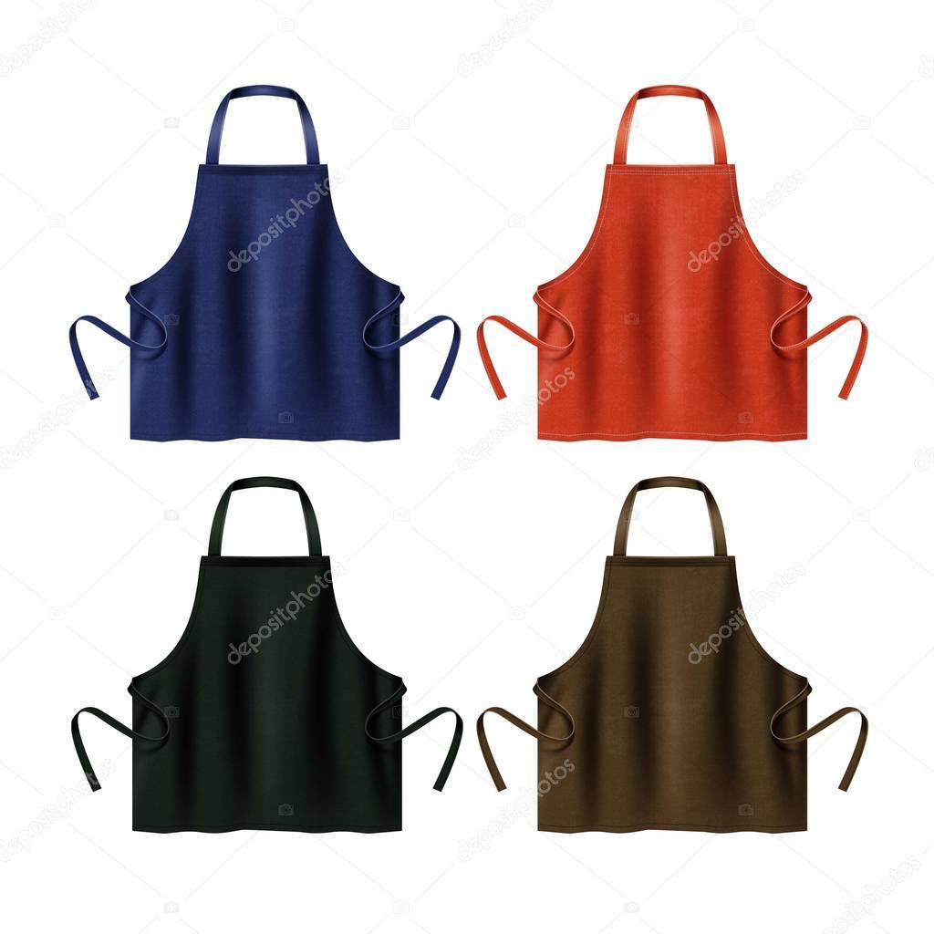 Colored blank aprons