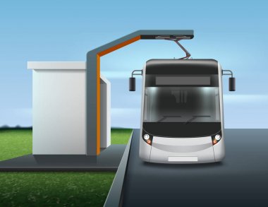 Modern elektrikli otobüs