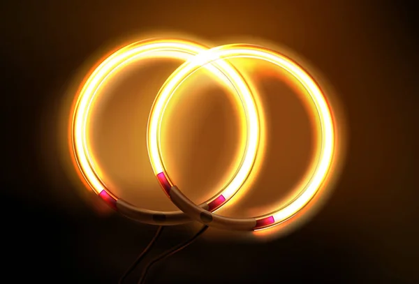 Circulaire neon lamp — Stockvector