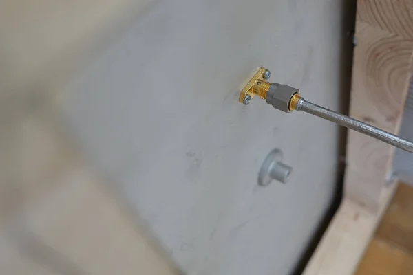 Cable Conector Alta Frecuencia Parte Posterior Del Dispositivo — Foto de Stock