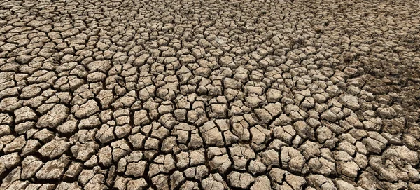 Terreno Agrietado Seco Zonas Áridas Paisaje Crisis Sequía Tailandia — Foto de Stock