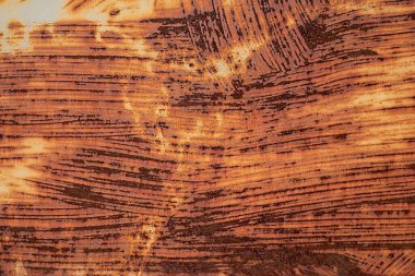 Paslı metal çelik levhanın eski demir yüzeyinin pasını kapat.