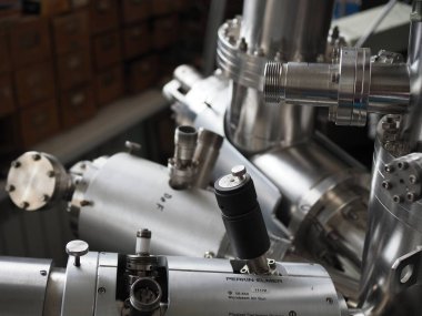 Mass Spectrometer in a laboratory close-up. Russia, saratov - july 2019 clipart