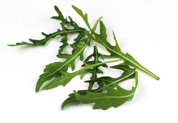 Fresh rucola leaves isolated on white background — Stock Photo, Image