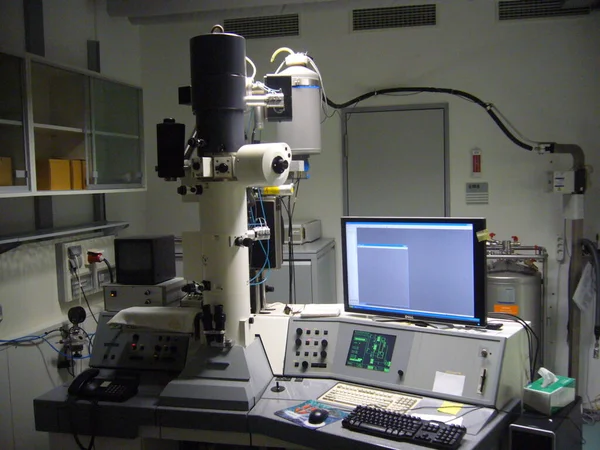 Microscópio Electrónico Transmissão Num Laboratório Científico — Fotografia de Stock