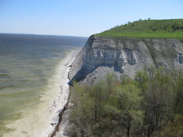 Stepan Razin Cliff Rio Volga Região Saratov Rússia — Fotografia de Stock
