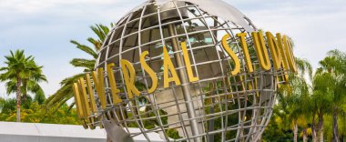 Los Angeles, Kaliforniya, ABD - 23 Temmuz 2019: Hollywood 'daki dünyaca ünlü park Universal Studios