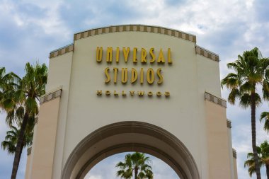 Los Angeles, Kaliforniya, ABD - 23 Temmuz 2019: Hollywood 'daki dünyaca ünlü park Universal Studios