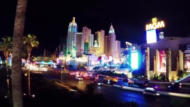 Las Vegas, Nevada, Verenigde Staten - 25 juli 2019: Las Vegas strip — Stockvideo