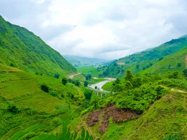 Lao Cai Ορυζώνες Κοντά Sapa Chapa Στα Βόρεια Βουνά Του — Φωτογραφία Αρχείου