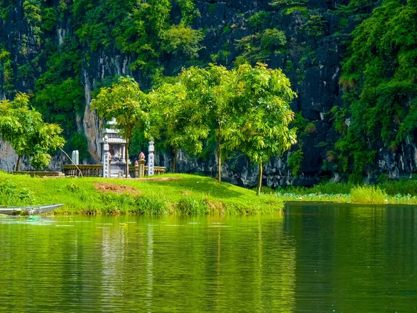 Тиха Подорож Спокійній Річці Кок Нін Бінх Єтнам — стокове фото