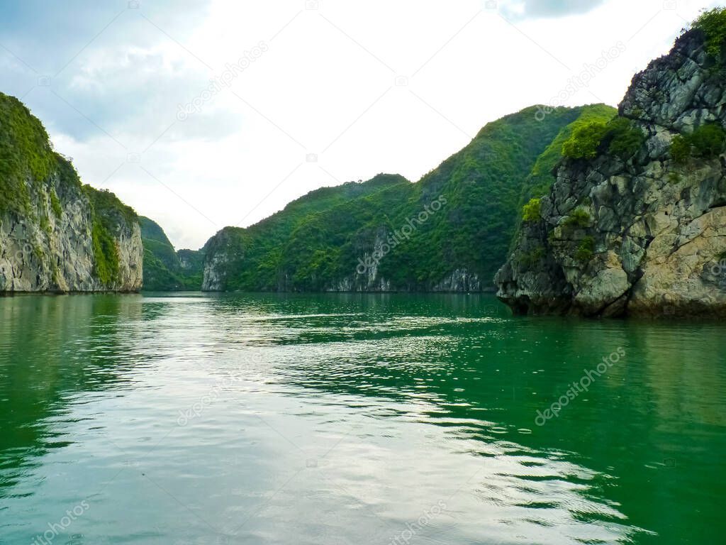 View Of Famous world heritage Halong Bay In Vietnam