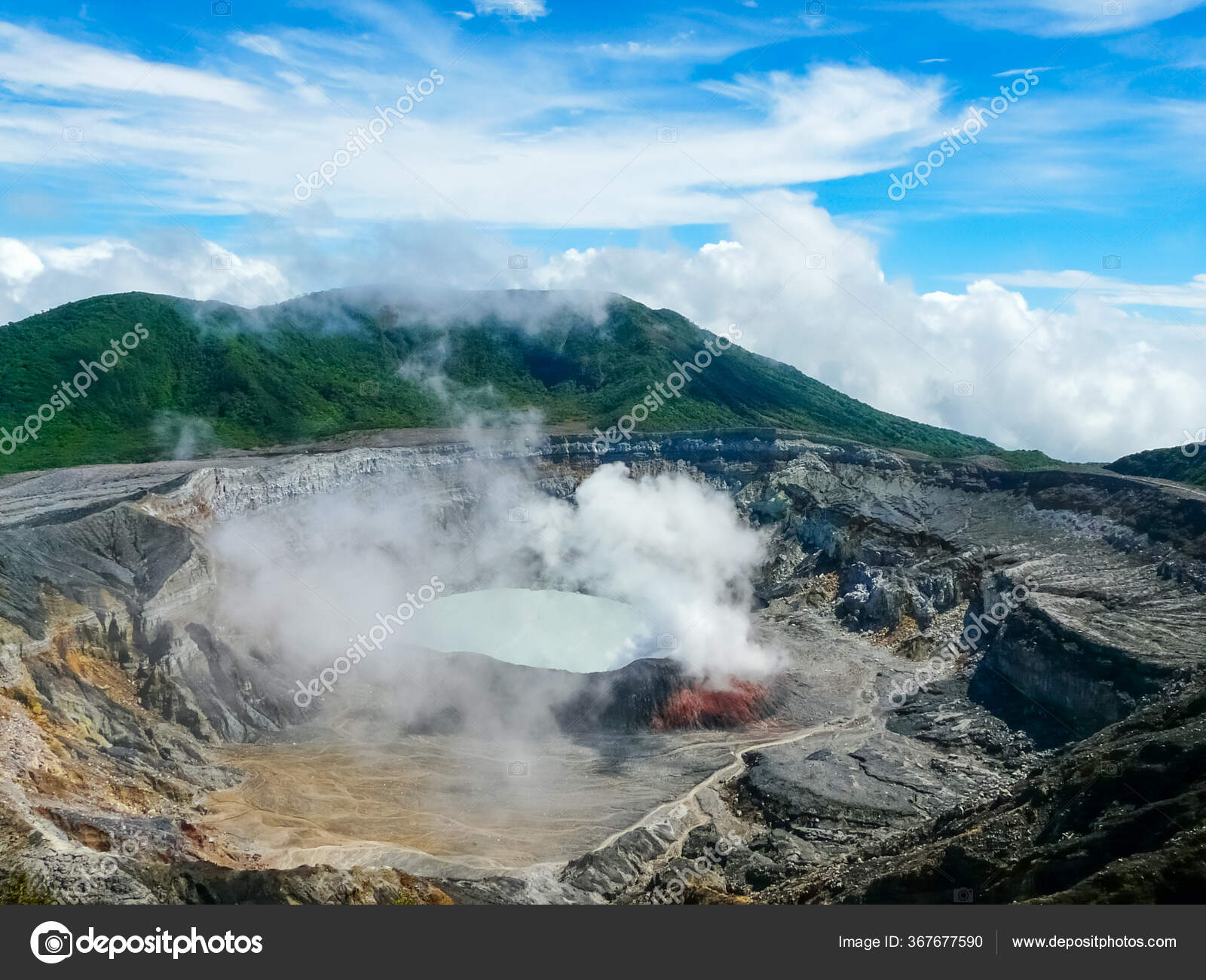 Póas volcano Parque Nacional Vulcão Poas Alajuela Costa Rica — Stock Photo