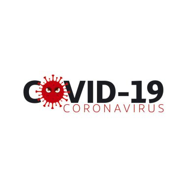 Yeni Coronavirus Covid-19 konsept tasarım logo vektör çizimi