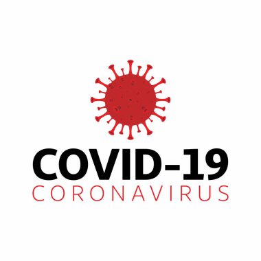 Yeni Coronavirus Covid-19 konsept tasarım logo vektör çizimi