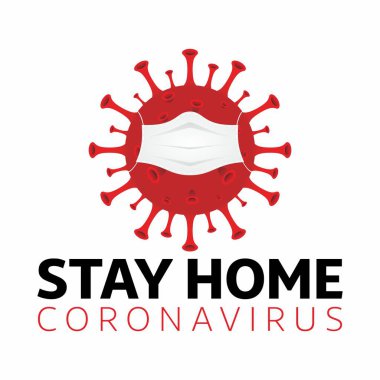 Yeni Coronavirus Covid-19 konsept tasarım logo vektör çizimi
