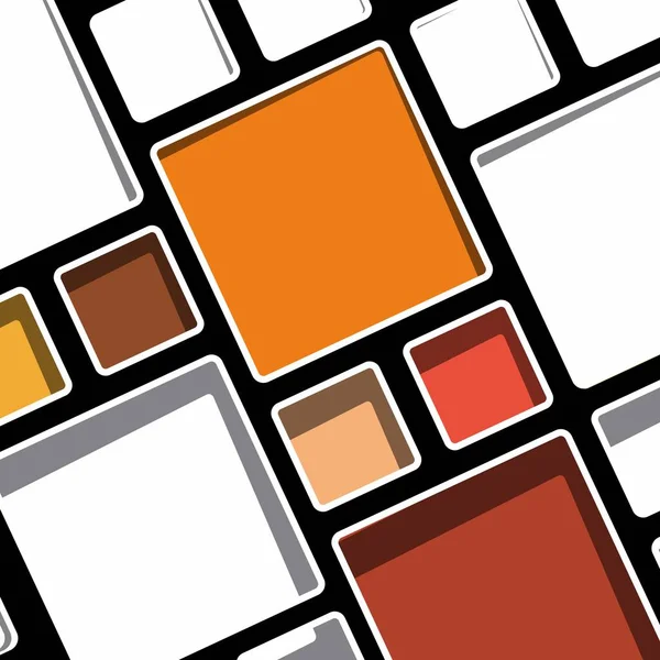 Ilustración Moderna Geométrica Colorida Del Vector Fondo Del Estilo Mondrian — Vector de stock