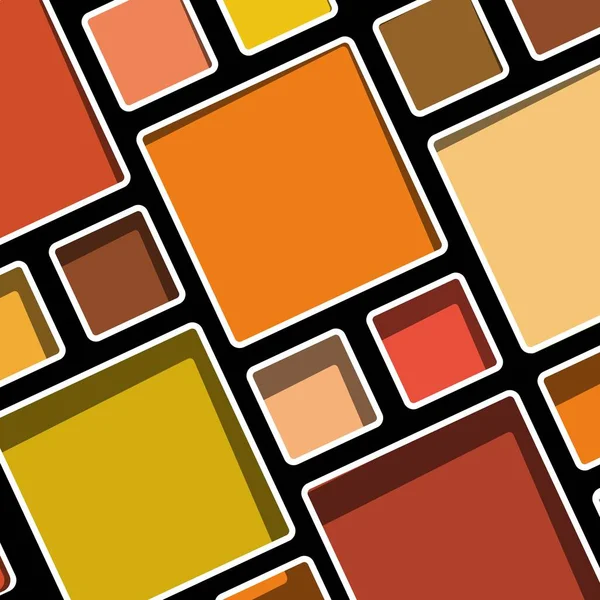 Renkli Geometrik Modern Mondrian Tarzı Arka Plan Çizimi — Stok Vektör