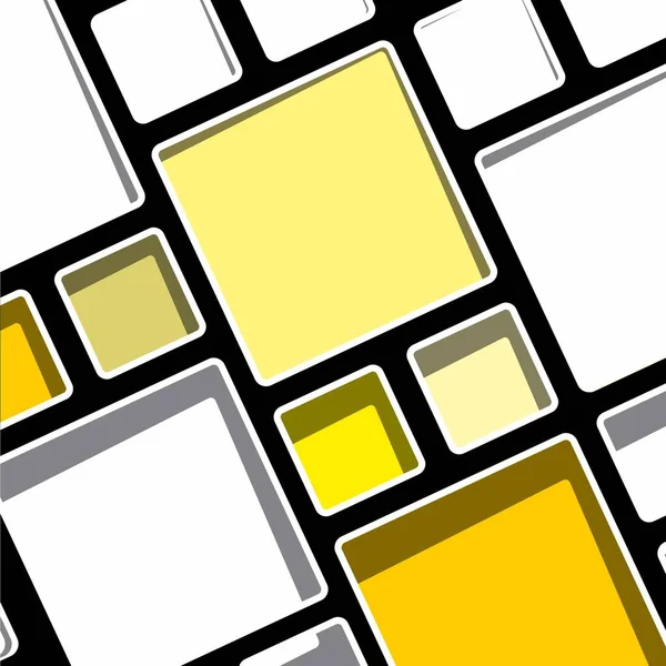 Bunte Geometrische Moderne Mondrian Stil Hintergrund Vektor Illustration — Stockvektor