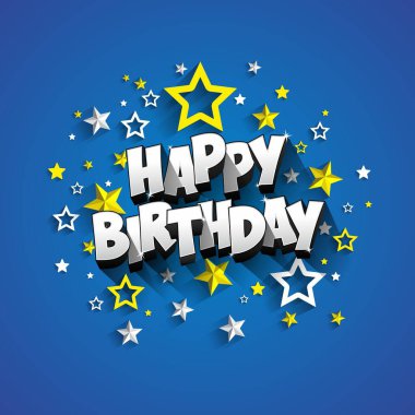 Doğum günün kutlu olsun Kart Vektörü İllüstrasyonu