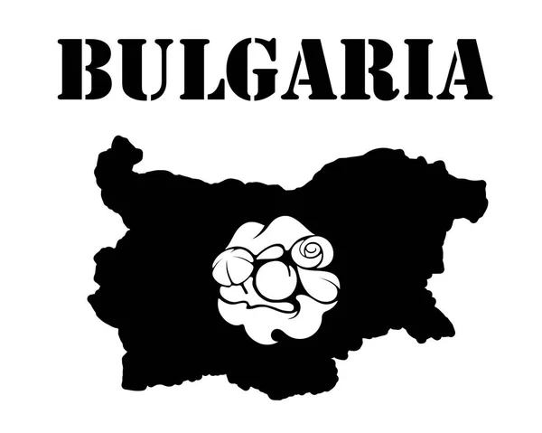 Symbol of Bulgaria and map — Stock Vector