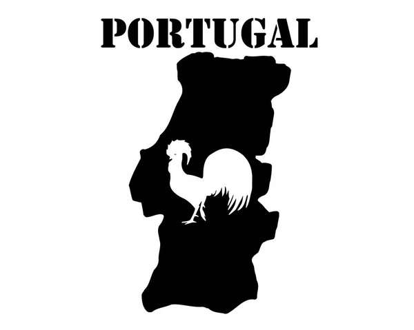 Símbolo de Portugal e mapas — Vetor de Stock